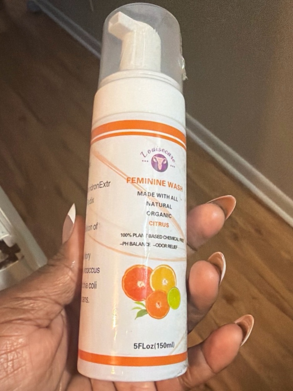 Citrus Feminine Wash - Natural Citrus Scent (White/Orange)